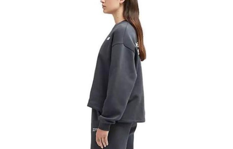 New Balance Sweatshirts Women's Gray Crew Neck Moderate Regular WT33532-ACK