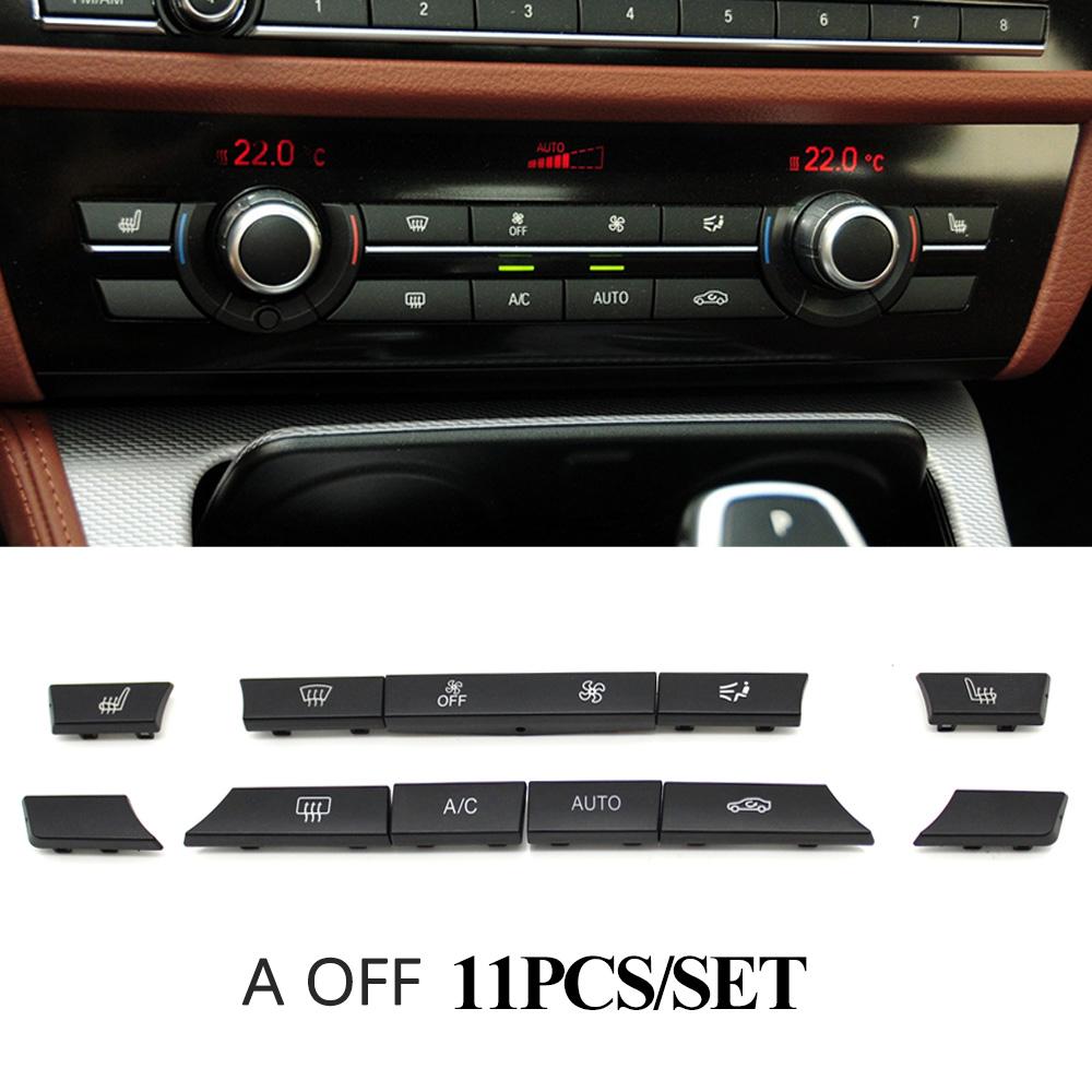 Console Dash Air Conditioner Buttons Key Caps Replacement For BMW 5 6 7 Series X5 X6 F10 F18 F06 F12 F01 F02 F15 F16 520 523