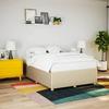 VidaXL Bed Frames Without Mattress Cream 140x190 Cm Fabric 3284940