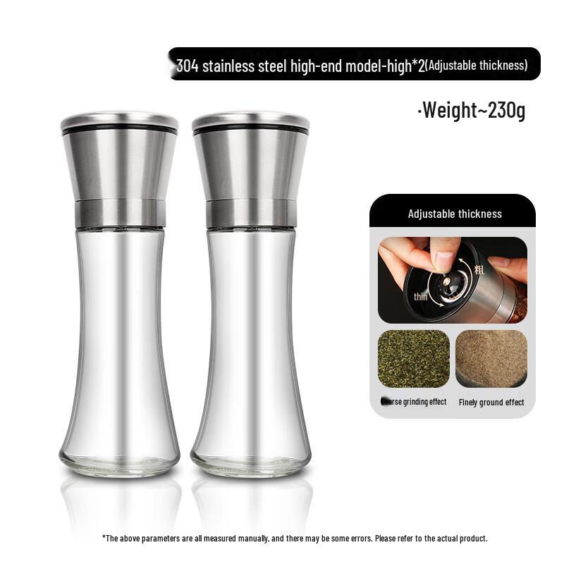 Zhaoran Japanese Style Glass Pepper Grinder