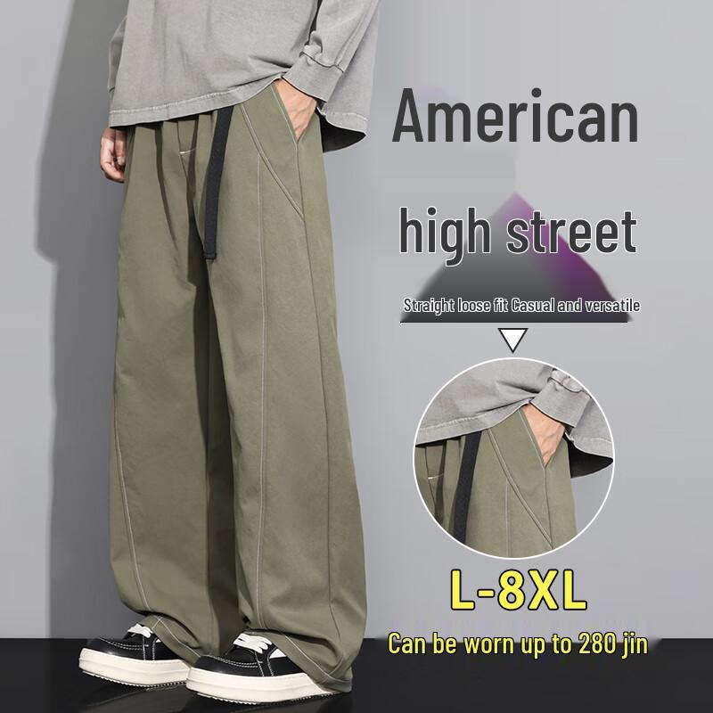 Men's Plus Size Loose Straight Leg Casual Trousers
