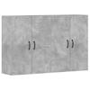 Wall Cabinets 2 pcs Concrete Grey Particleboard