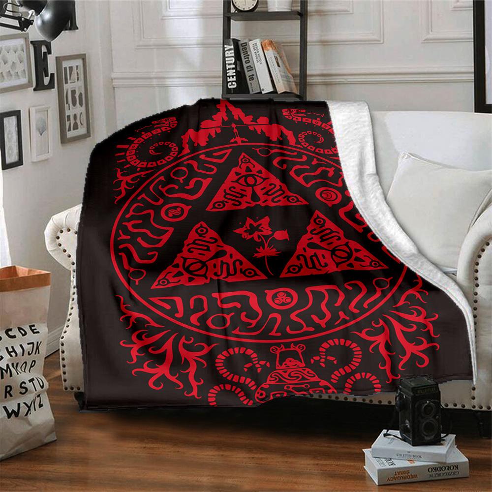 1pc Triforce Symbol flannel Blanket for Super Soft Cute Comfort Blanket for Travel Bedding Couch Sofa Blanket Y82556