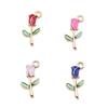 Enamel Charms Multi Color Flower Pendants For Floral Themed Jewelry