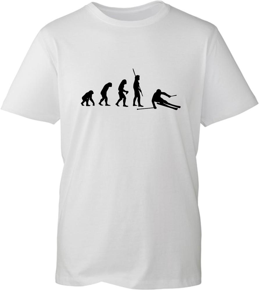 Evolution Of Ski TShirt Huunisex Evolution Funny Skiing Lovers Unisex Gift Tee Top
