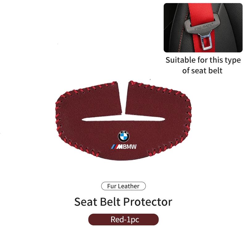 BAGE7 2026 Car Sticker Suede Car Seat Belt Buckle Protector Clip Anti-collision Cover For BMW G30 G20 M3 M5 E91 E92 E93 E36 E70 X3 X4