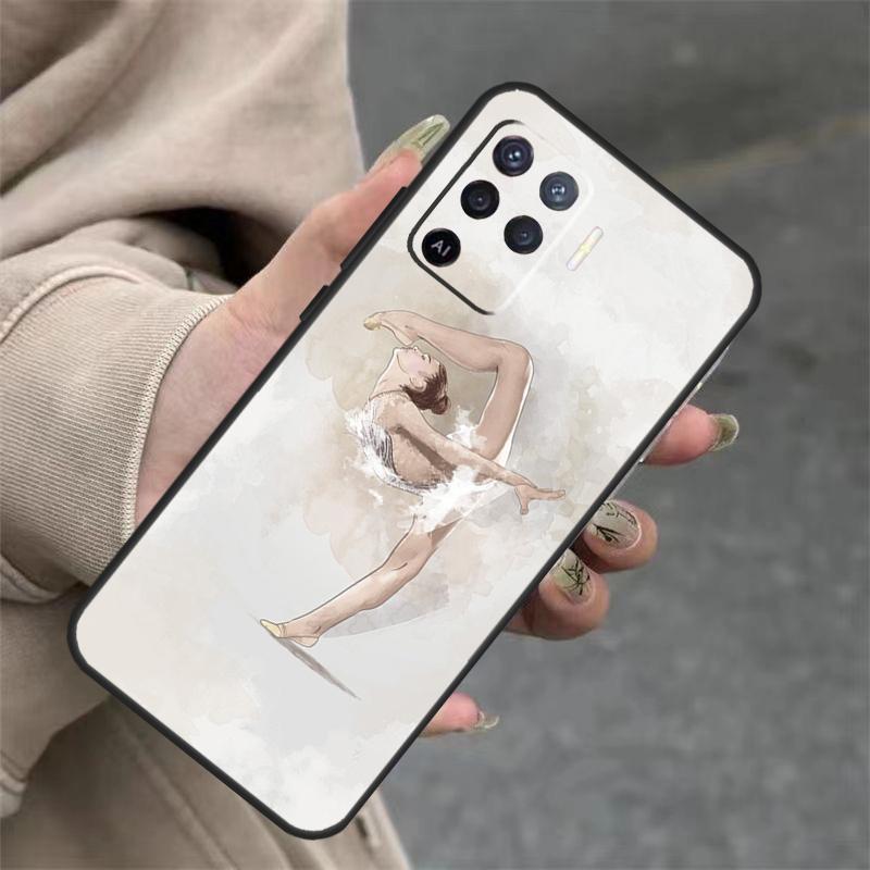 Love Gymnastics Case For OPPO A96 A76 A16 A98 A78 A58 A5 A9 A15 A17 A77 A52 A72 A53S A57S A54 A74 A94 Cover