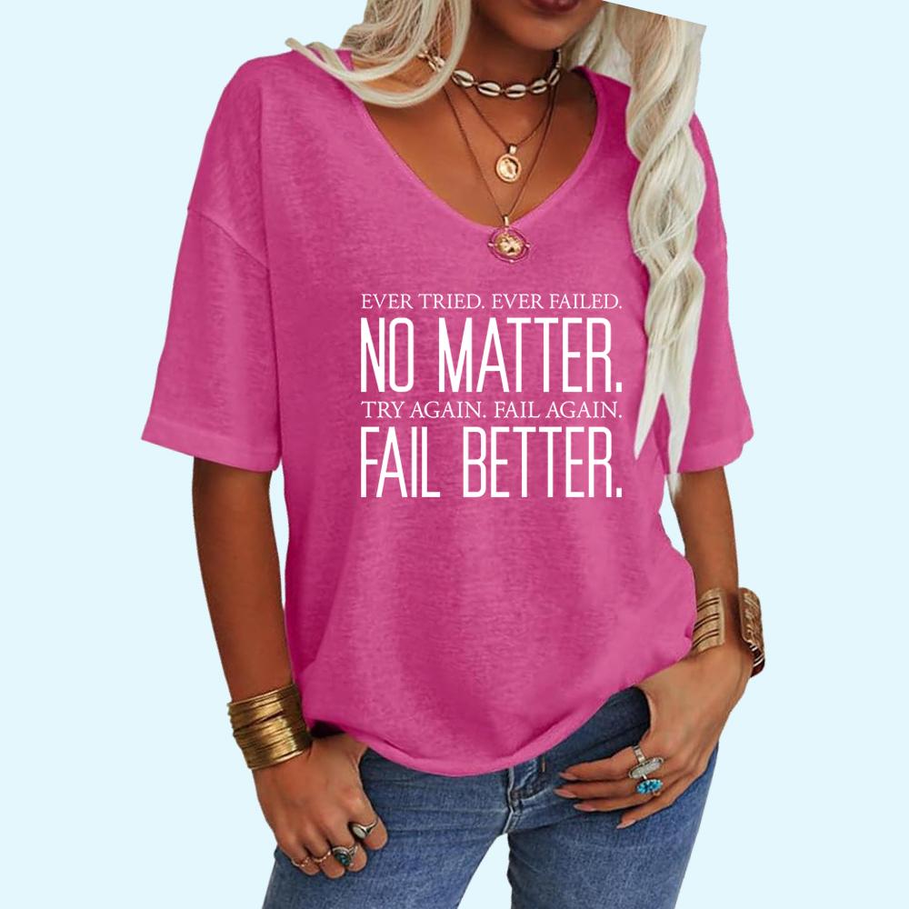 

Женская модная футболка с буквенным принтом, летняя повседневная футболка с V-образным вырезом и коротким рукавом XXL розовый