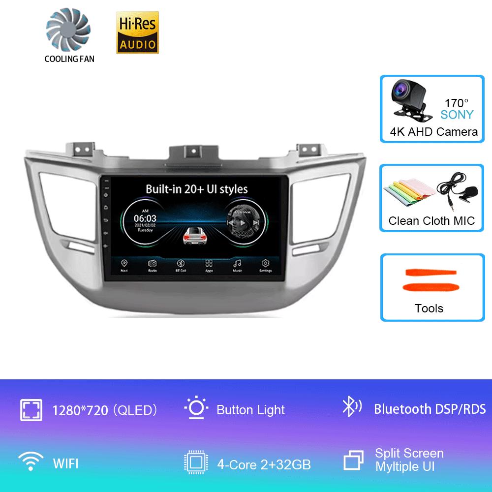 

Для Hyundai Tucson 2015-2017 Android 14 2din Автомагнитола Мультимедийный Видеоплеер GPS Навигация 4G WIFI CarPlay 8 Ядер DSP Эквалайзер CHINA