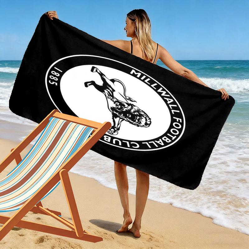 Millwall F.C. Logo Strandtuch, Großes Weiches Schnelltrocknendes Handtuch für Strand Camping Schwimmen