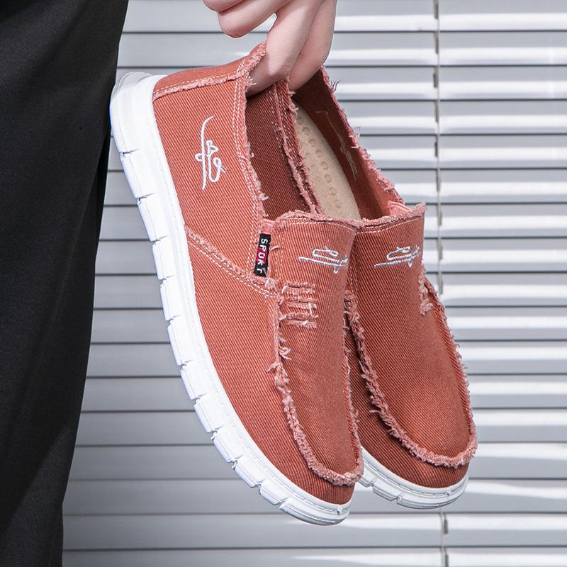 

Men s washed cloth shoes men s cloth shoes men s beggar shoes non-slip and wear-resistant casual shoes canvas shoes men s work shoes 44