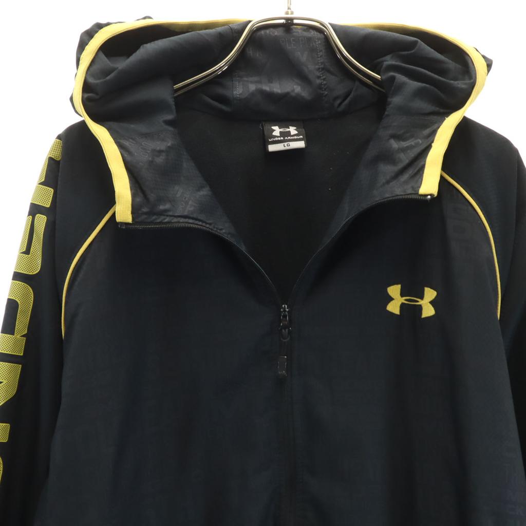Under Armour Training Windbreaker Setup LG/MD Black Tricot Lining Men's Used