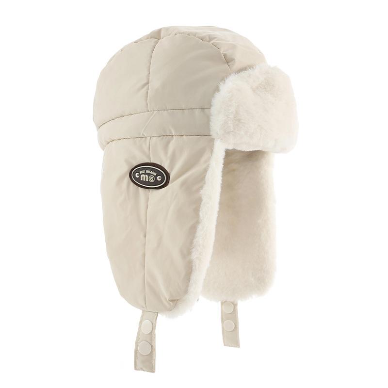 

Корейская универсальная красочная кожаная шапка-ушанка осенне-зимняя толстая плюшевая ветрозащитная шапка с защитой ушей для улицы теплая шапка новая Average size