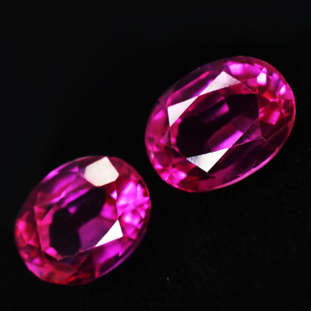 Pink Sapphire Oval Shape 19.25 Carat Pair Natural Loose Gemstone CERTIFIED SD-018
