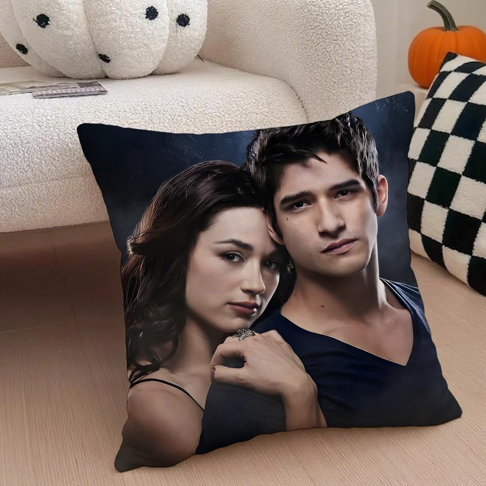 

Supernatural Teen American TV TTeen Wolf Cushion Cover Throw Pillow Cover Hidden Button Durable Polyester Chair Cushion 30X30cm