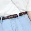Versatile Retro Black Skinny Waist Belt, Korean Style for Women