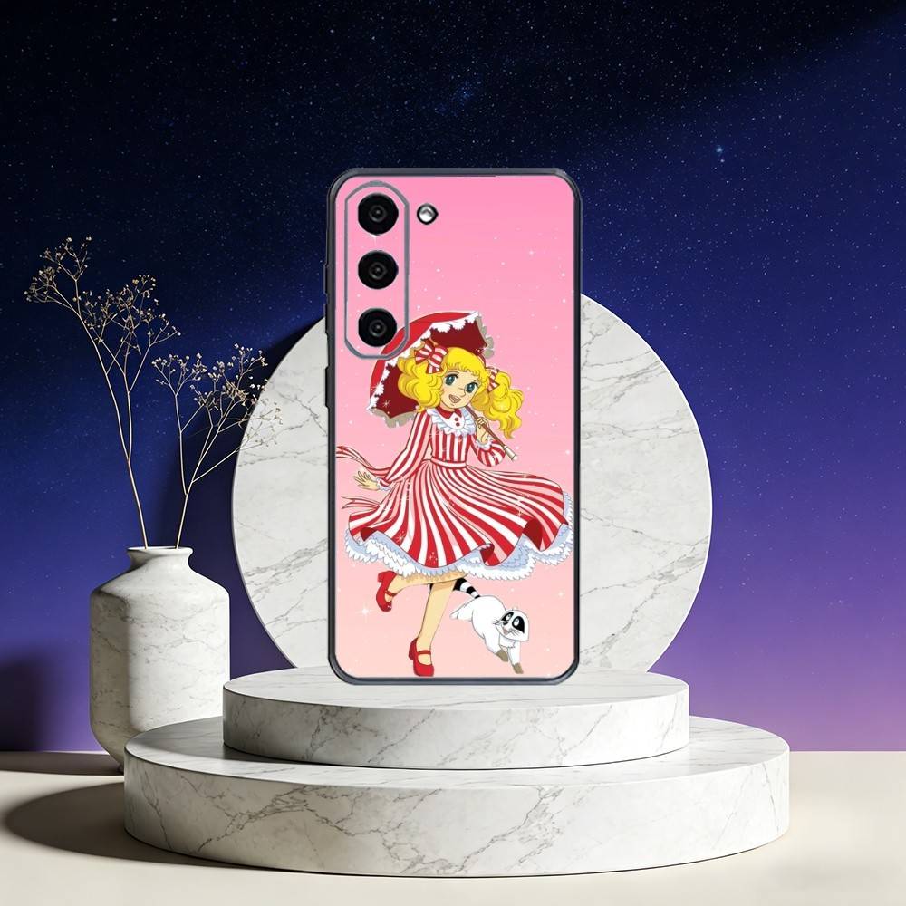 Anime Candy Candy Phone Case For Samsung Galaxy A73,A72,A71,A70,A53,A52,A51,Others Soft Black Cover