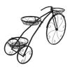 32.28in X 9.45in X 20.07in 3 Pots Tricycle Plant Stand  Flower Pot Cart Holder Flower Pot Stand Ideal for Home, Garden, Patio