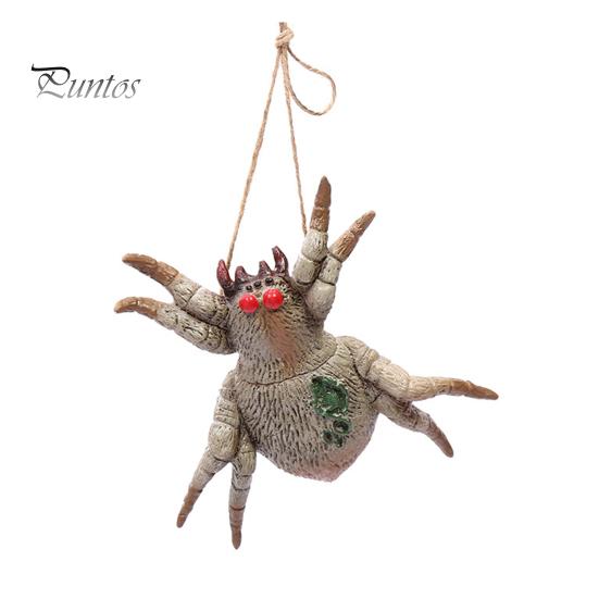 Halloween Pendant Realistic Creepy Hanging Rat Pig Head Spider Bat Decoration Haunted House Prop for Halloween Party