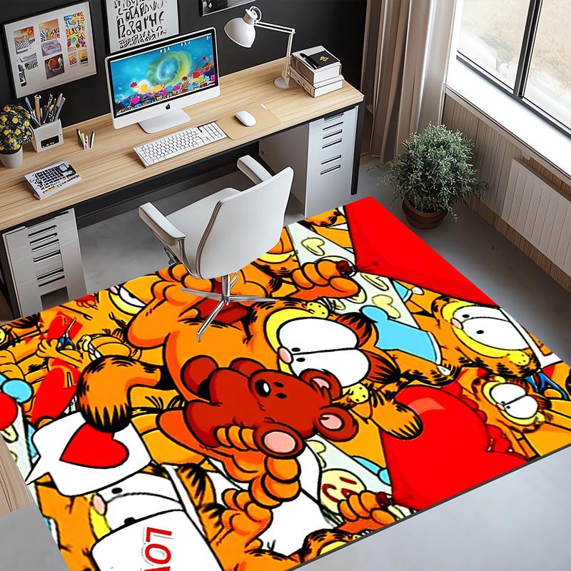 Garfield Pattern Rug, Indoor/Outdoor Mat, for Picnic, Gameroom, Bedroom, Office, Living Room, Home Decor Carpet, Birthday Gift