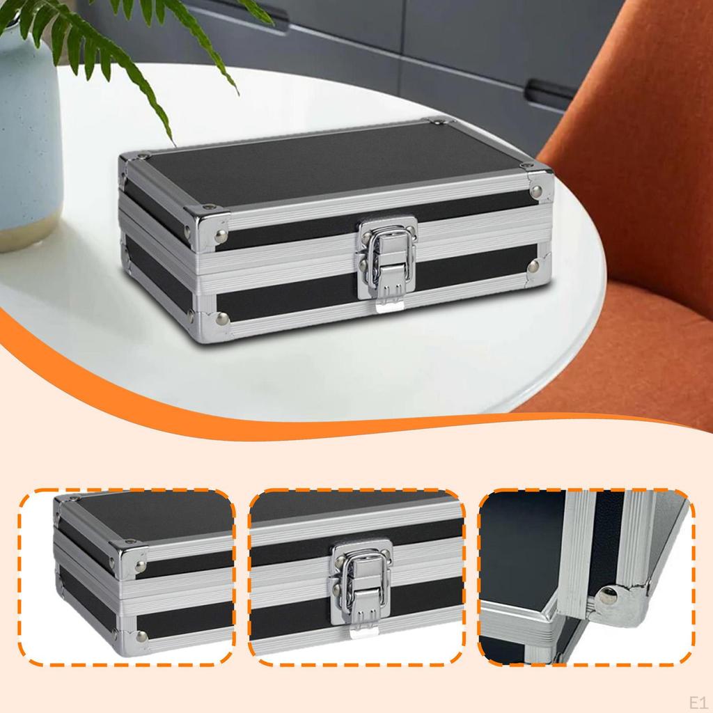 Aluminum Alloy Tool Case Storage Box Portable Lightweight for Tools and Accessories Organizer Carry