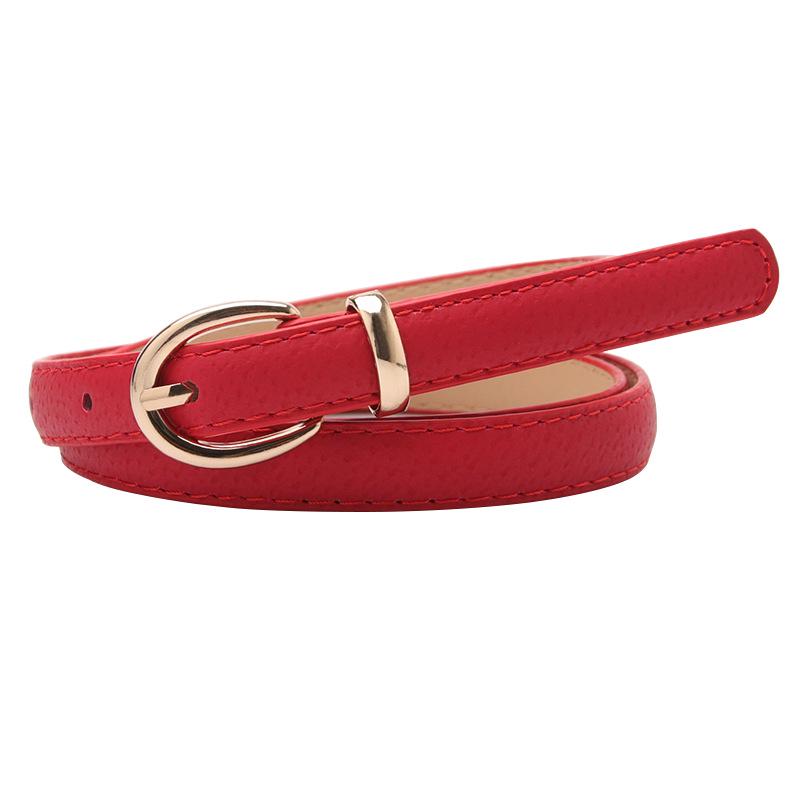 Women's Thin Belt Versatile Fashion Belt for Women 1.4 Wide Imitation Pig Leather Decorative Belt Black Student Belt