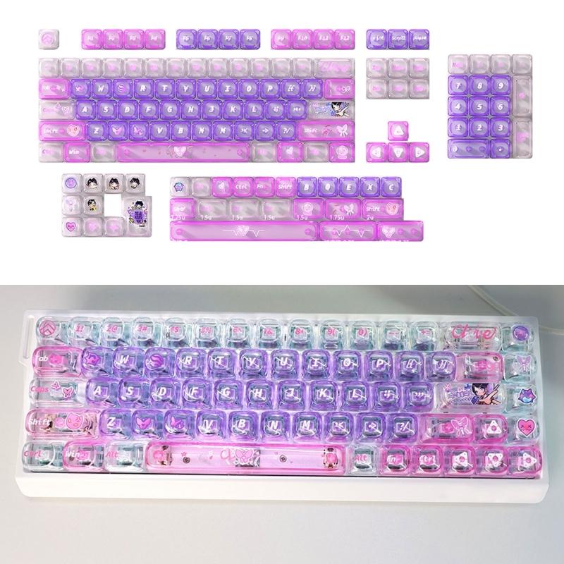PC Keycaps Improved Backlighting Long Use Wear Resistance Ergonomic Texture for Gaming & Office  Mechanical Keyboards