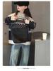 Girls' Diamond Knit Sweater - Korean Style Pullover for Older Children, Autumn/Winter 2025