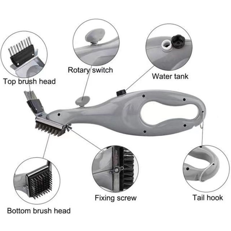 BBQ Grill Cleaning Brush Tools Stainless Steel Barbecue Brushes Kitchen Non-stick Steam Cleaning  Stain Removal Brush Gadget