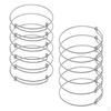 12 Pieces Round Fashion Metal Wire Bangle Bracelets Expandable Jewelry Making Accessory 66mm