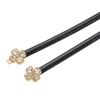 Mei Rhinestone-embellished adjustable women's genuine leather belt - slim cowhide waist belt
