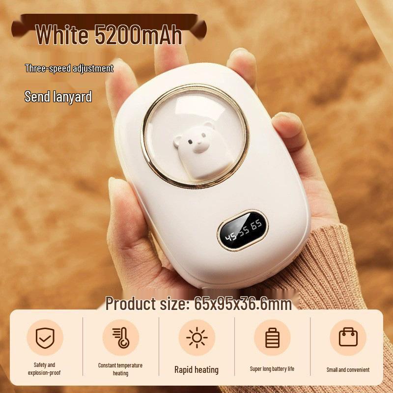 

Mini USB Astronaut Hand Warmer - Portable USB Rechargeable 2-in-1 Hand Warmer and Night Light Gift 5200mAh