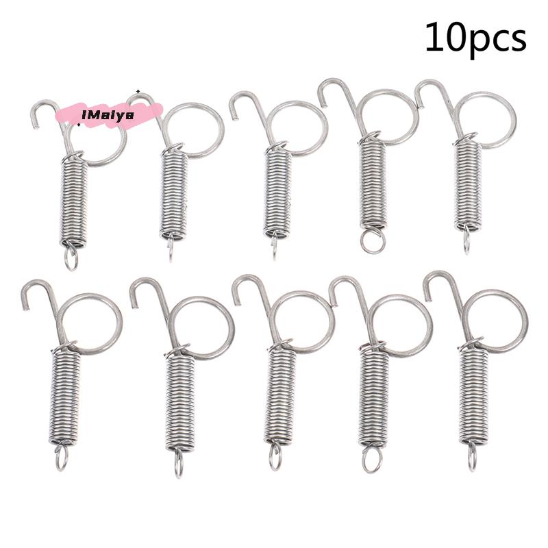 M-10Pcs Cage Door Spring Hook Metal Spring Hooks Sturdy Tension Fixing Spring Multipurpose For Wire Rabbit/Bird/Hamster Cages