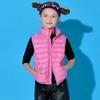 Kids Sleeveless Vest Stand Collar Sport Down Vest Solid Color Zipper Lightweight Warm Winter Outerwear