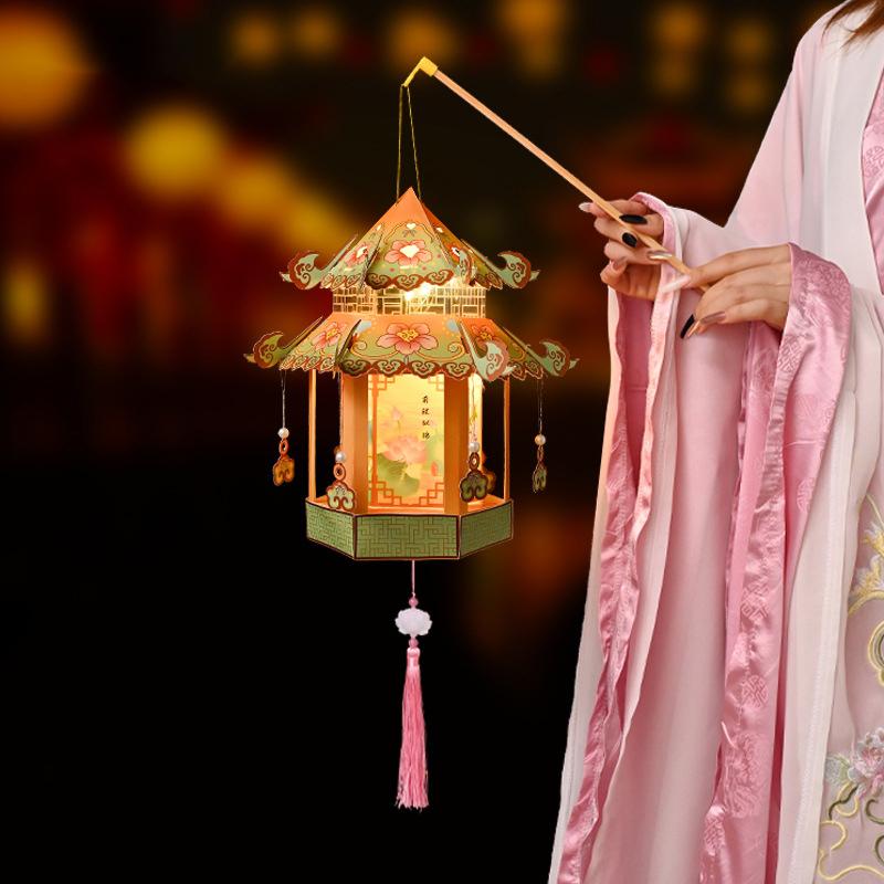 Chinese Mid-Autumn Festival Lantern DIY Material Bag Traditional Festival Lamp Japanese Lantern Wedding Room Decor Kid Toys Gift