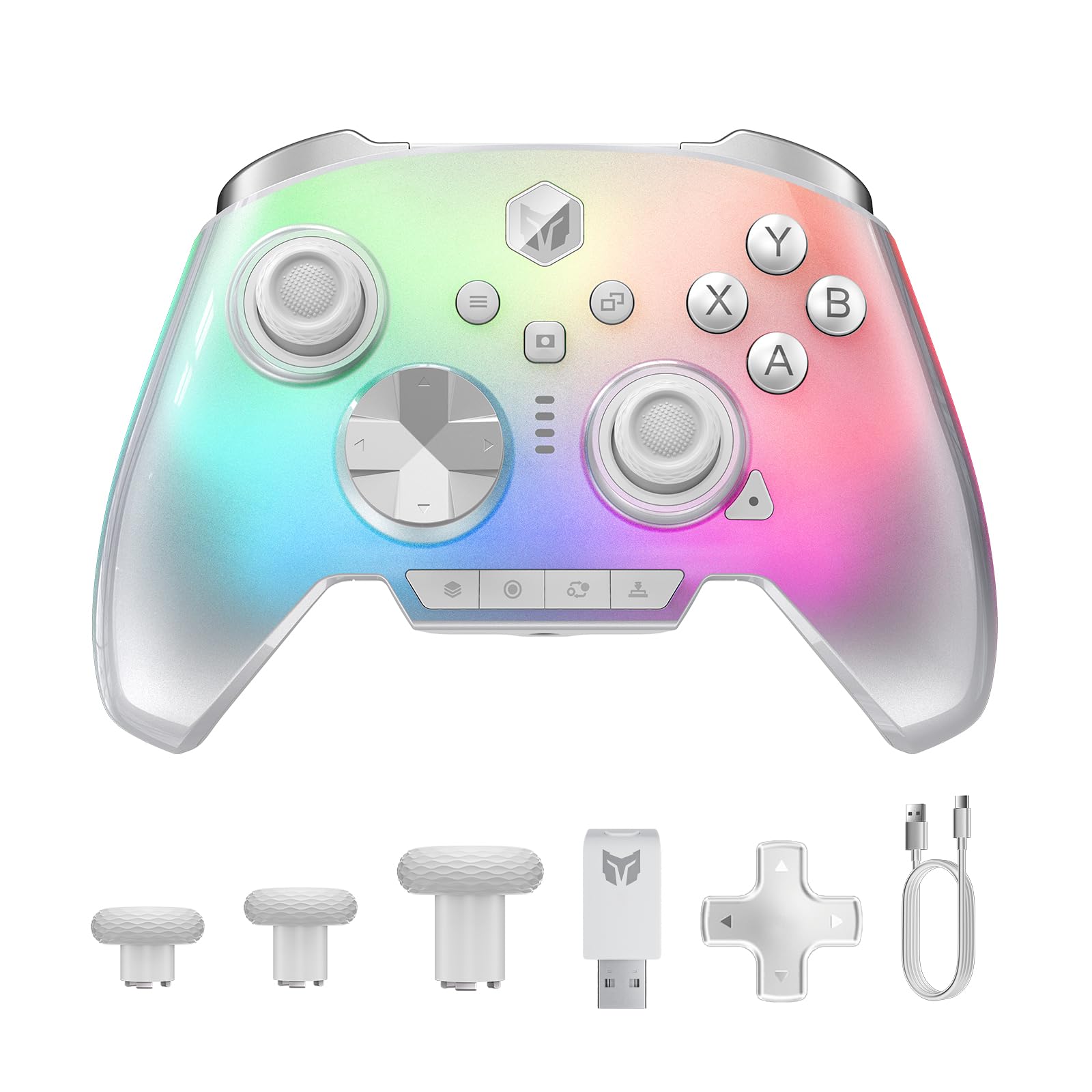 

BIGBIG WON Rainbow 3 Wireless Capacitive 2000Hz Polling 16 Mechanical 14 Custom RGB Gyro Switchable Hall Compatible with Gamepad Controller, Joystick,