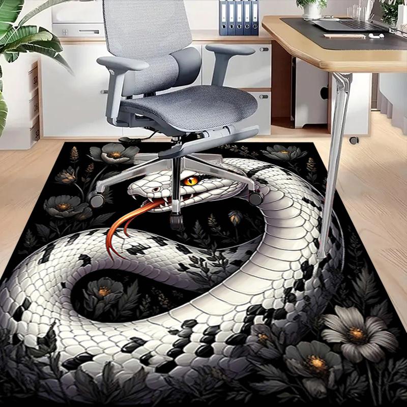 1PC Snake Flowers Anti-slip carpet, suitable for Office, bedroomand playrooms. It can also be used as a sofa footrest cover-W67