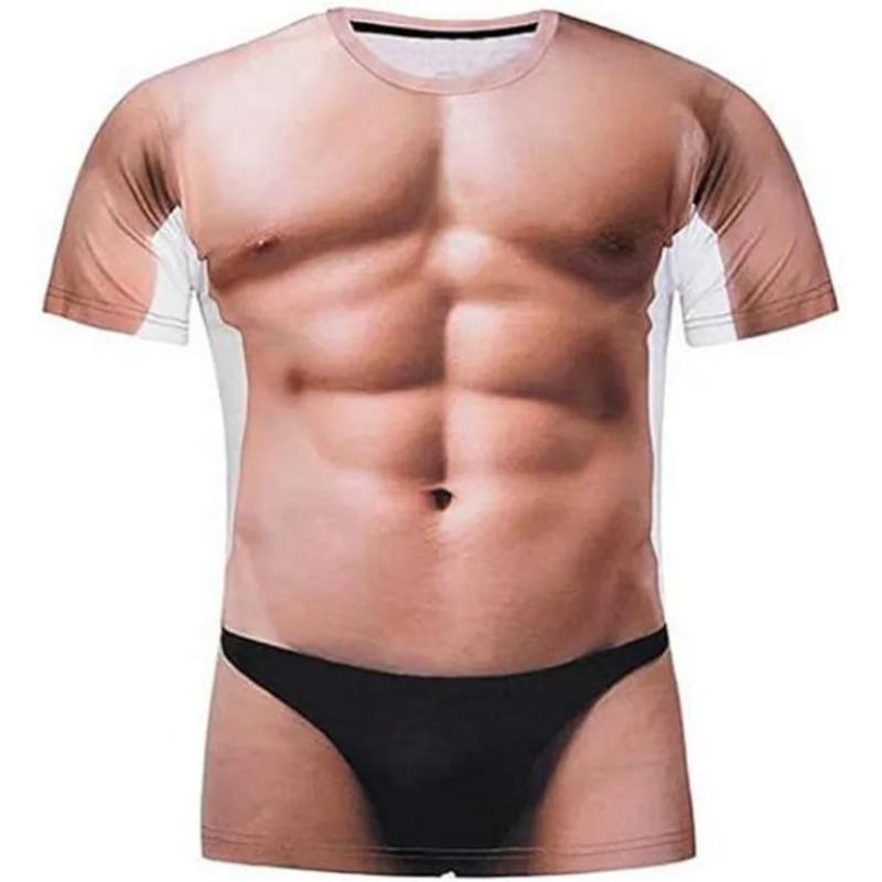 3D-Druck Lustiges Muskel-Grafik-T-Shirt für Männer Frauen Kurzarm Hässliche T-Shirts Kleidung Herren Neuheit Party Cosplay T-Shirts