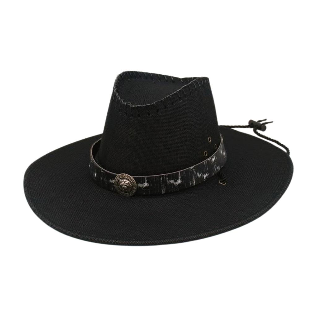 Breathable Men And Women Sun Protection Visor Outdoor Vacation Travel Western Cowboy Hat