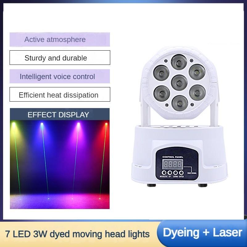18 LED Bar Tavern 3W Voice Controlled Rotating Lamp KTV Strobe Atmosphere Light Dyeing Moving Head Light
