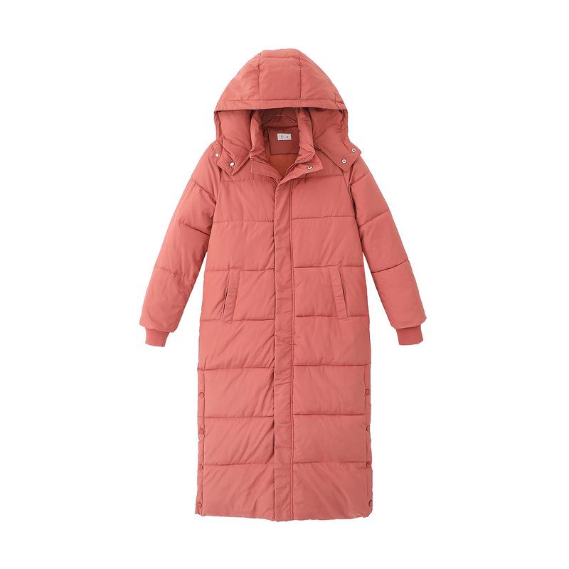Women's Down Jacket Winter New Long Fashion Hooded Thick Loose Warm Padded Coat
