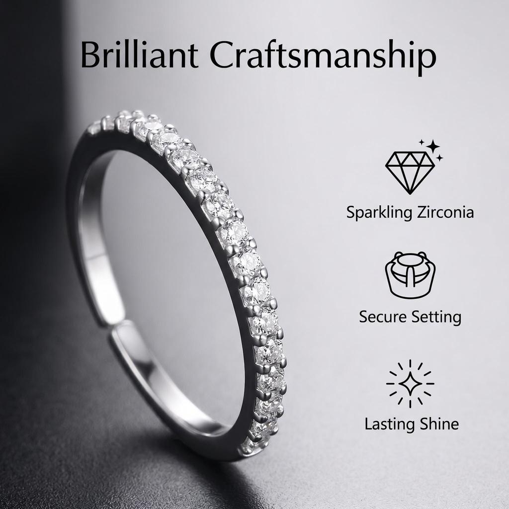 New   Copper Ring Classics Shining For Women Wedding Jewelry Engagement Charm Party Fashion Gift High Quality Ring