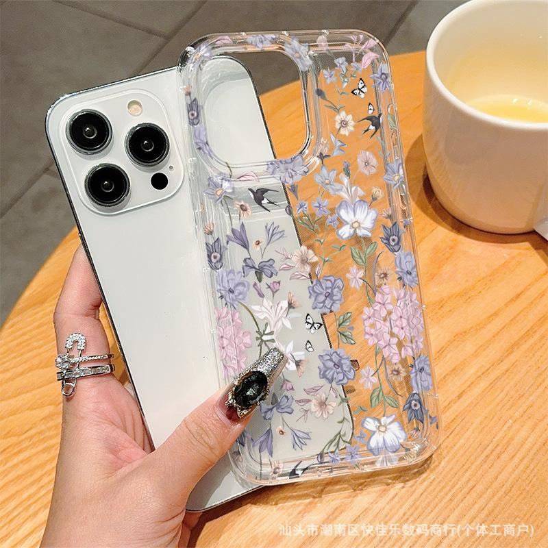 Niche ins wind flower for iPhone16 Apple 11/12/13/14/15Promax mobile phone case 17Air