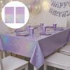 2Pcs Thickened Disposable Laser Tablecloth Iridescent Effect Birthday Tablecloth  Bachelorette Party