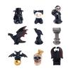 Halloween Skull and Bat Figurine Decorative Accessories Mini Micro-landscape Ornaments