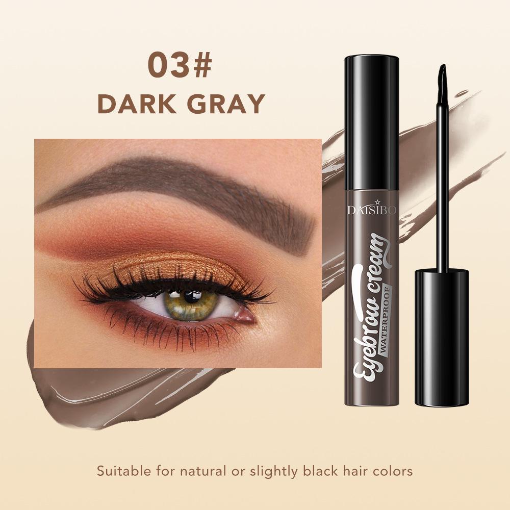 

Трехцветный клей для бровей Tear, водостойкий, долговечный, не оставляет пятен, легко удаляется, жидкий макияж для бровей темно-серого