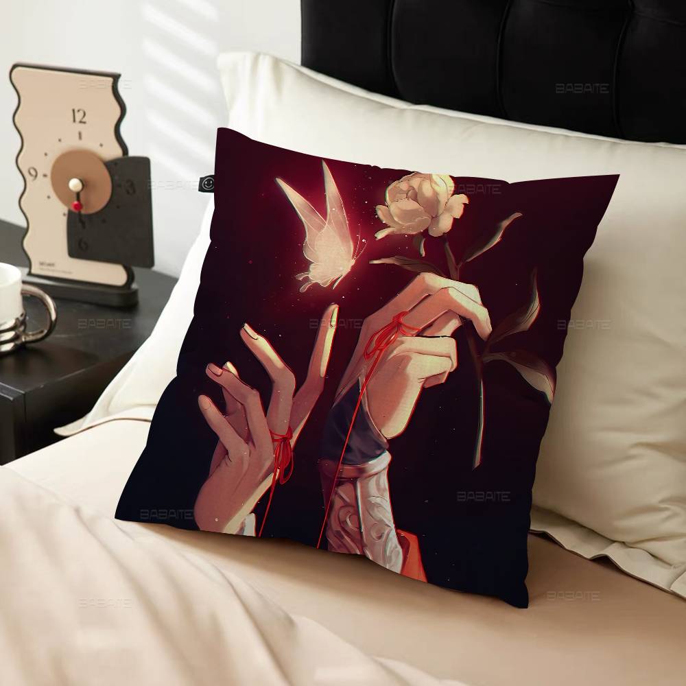 Heaven Officials Blessing Cushion Cover Inches Farmhouse Decor Home Throw Pillow Covers For Couch Decorations