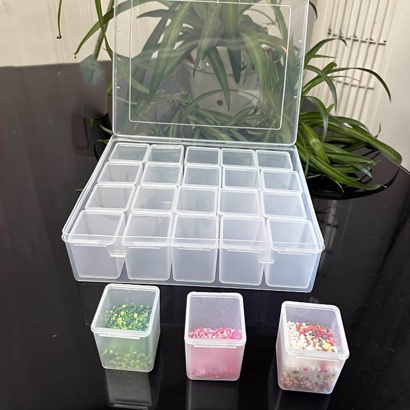 Adjustable Compartments Transparent Plastic Storage Box - Portable Organizer for Beads, Jewelry, Crafts, Small Hardware, Holiday Organizer