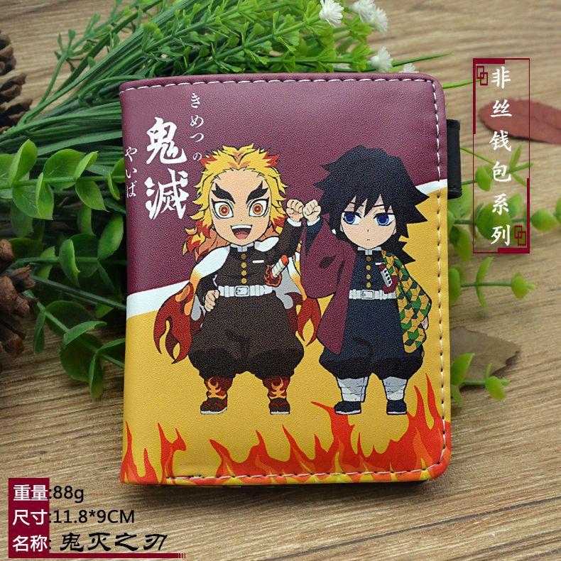 Japan cartoon comics Demon Slayer Stylish Vertical Bag Card Holder Coin Purse 0027