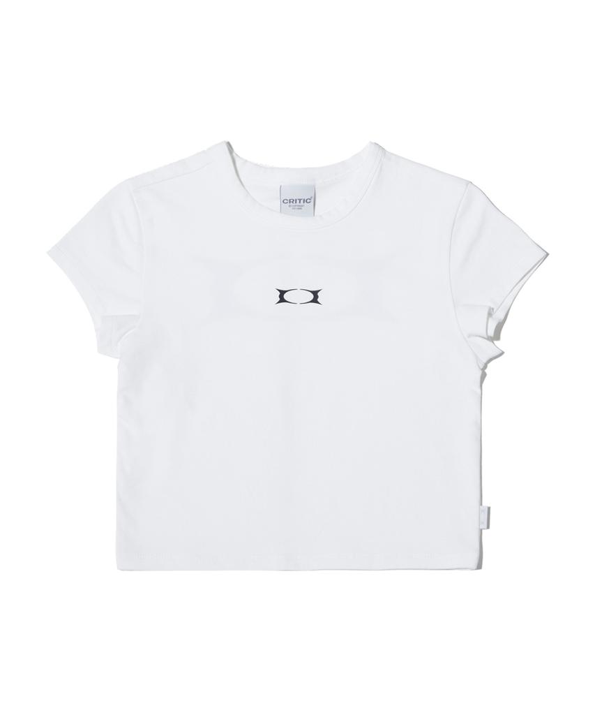 CRITIC Og Wormhole Logo Crop T-Shirts White